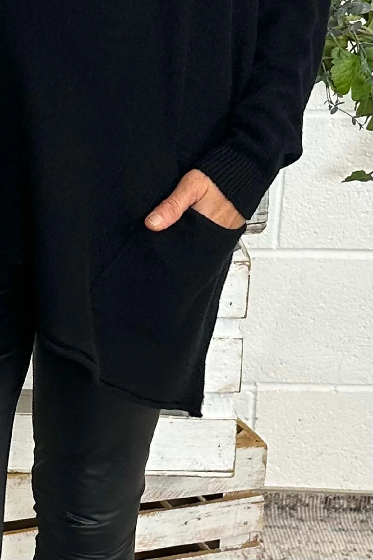 Philippa Polo Neck Knitted Jumper Black