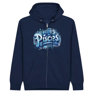 PISCES_ Zodiac Sign/ Premium Unisex Zip Hoodies.