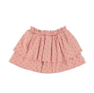 Piupiuchick Light Pink Sunshade Layered Short Skirt