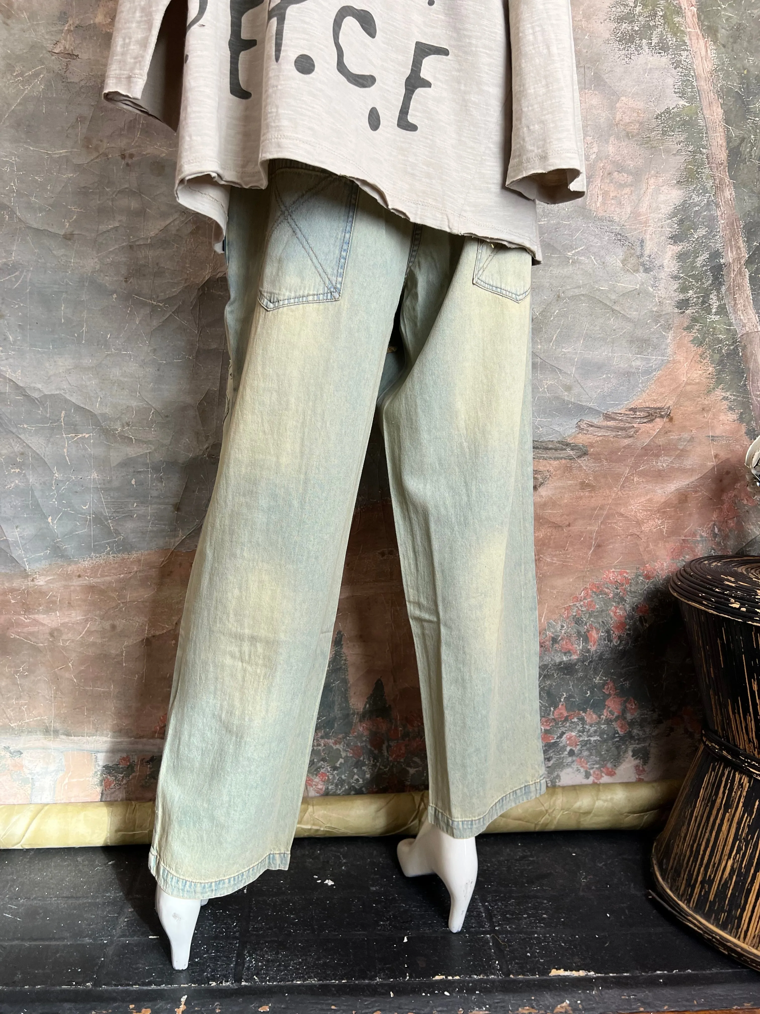 PLV-77P Peace & Flower Jeans