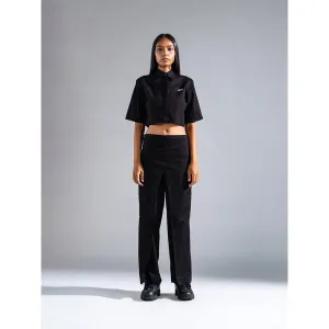 PRIMAL GRAY Black Organic Cotton Cropped Shirt