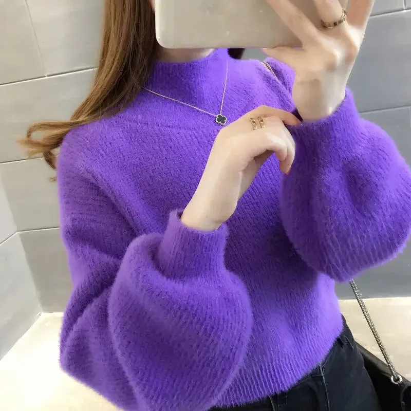Pullover Mink Sweater---Soft as a cloud, stylish as your dreams. 