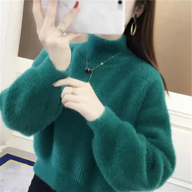 Pullover Mink Sweater---Soft as a cloud, stylish as your dreams. 