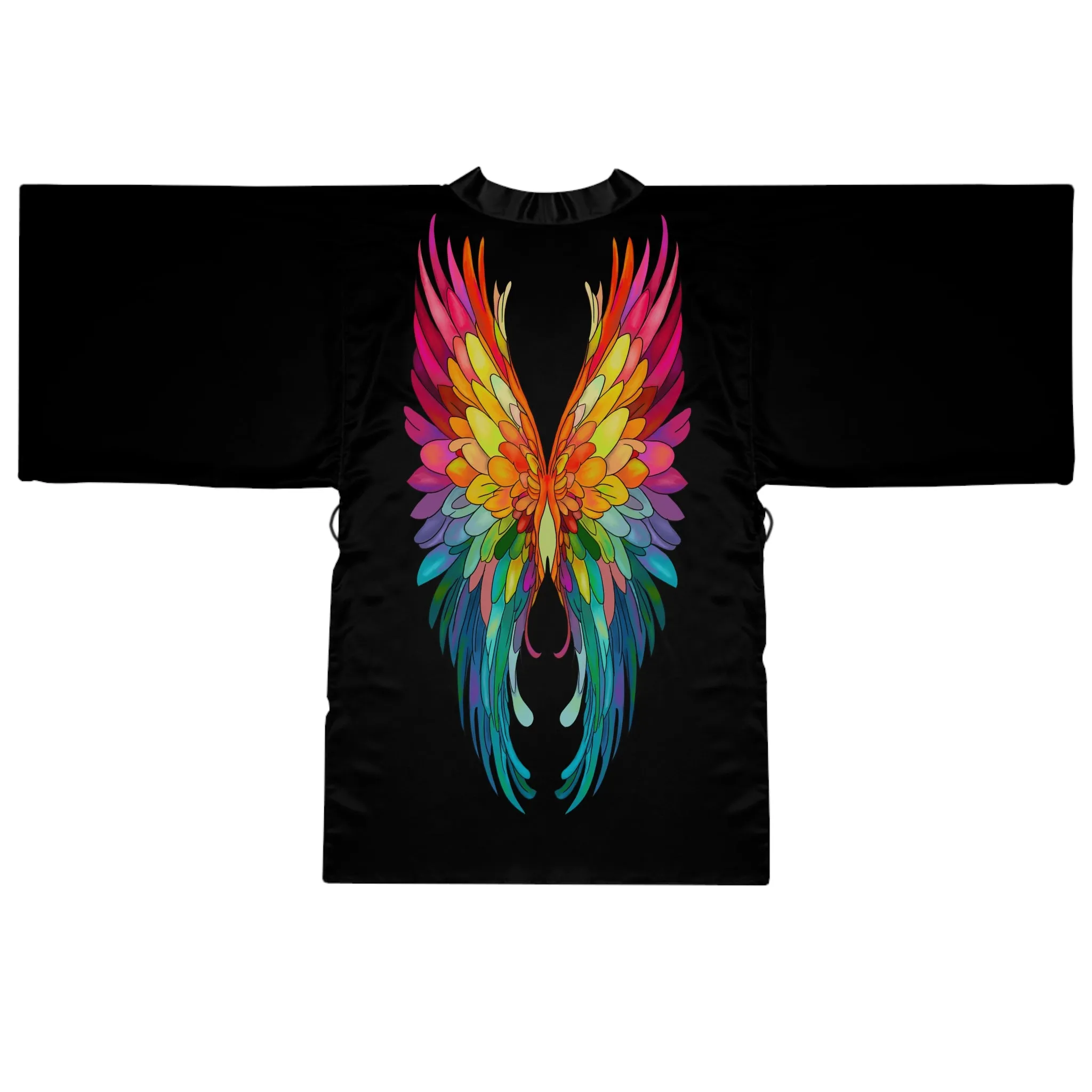 Rainbow Angel Long Sleeve Kimono Robe