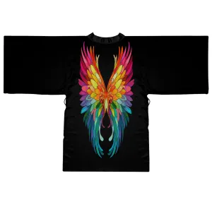 Rainbow Angel Long Sleeve Kimono Robe