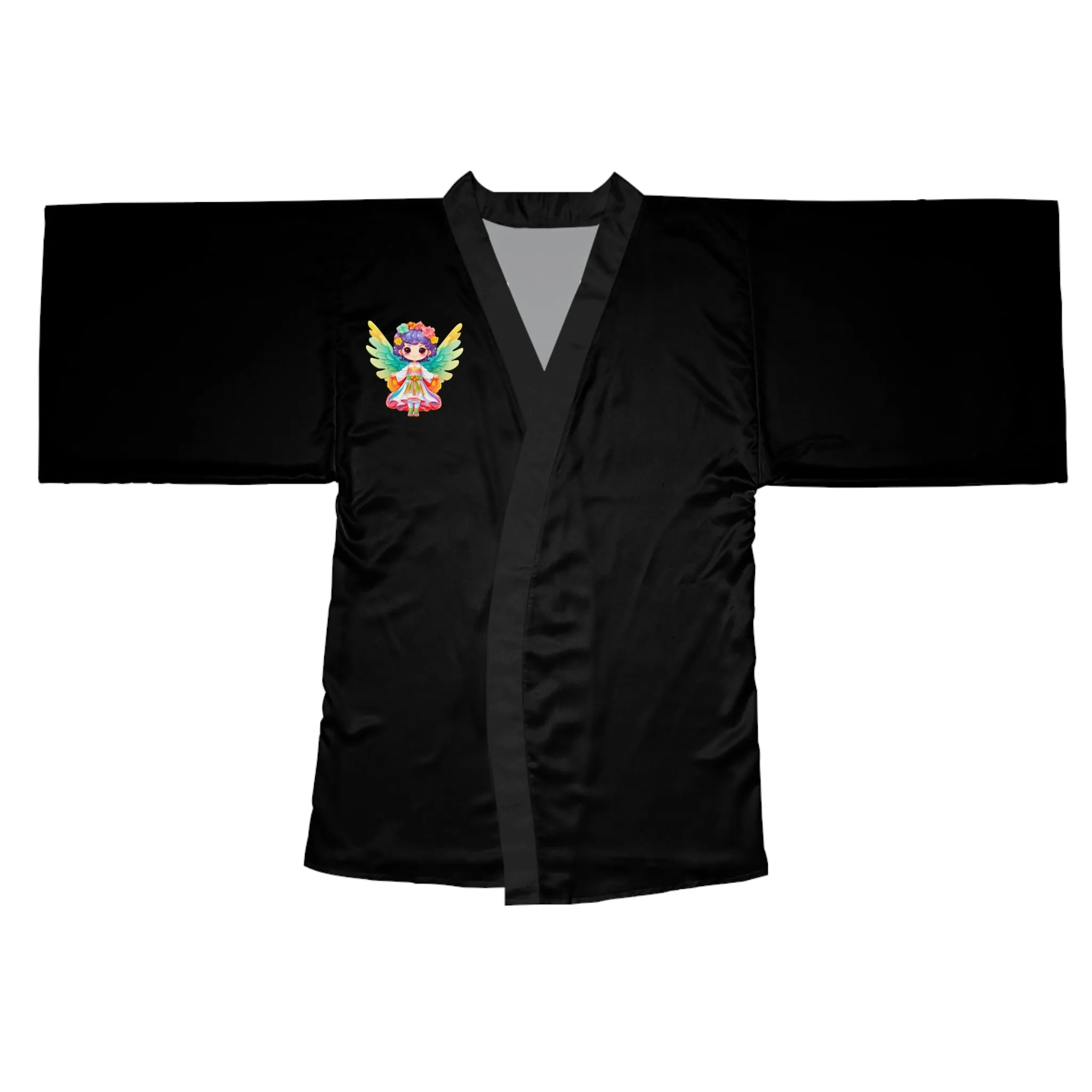 Rainbow Angel Long Sleeve Kimono Robe