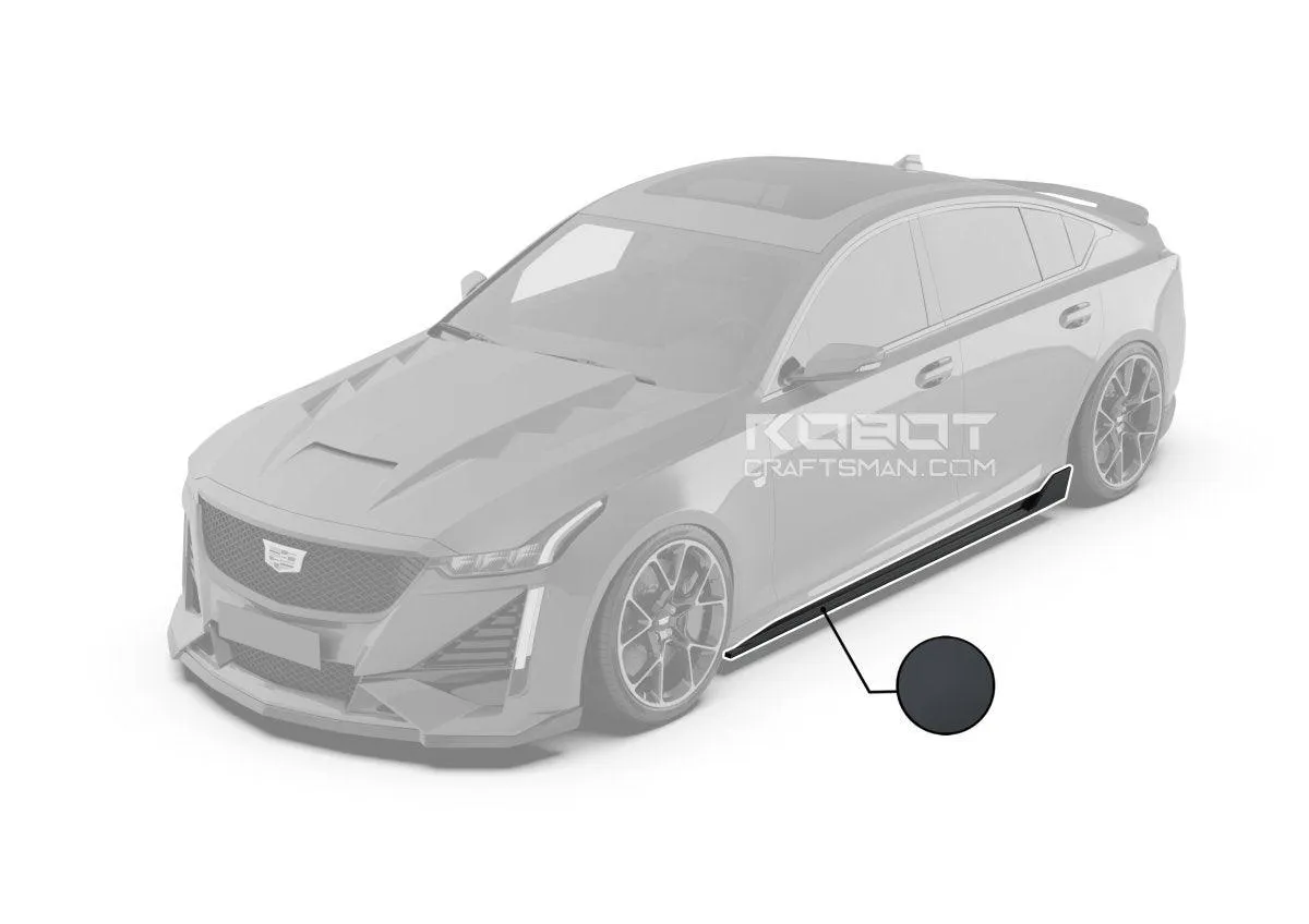 Robot Craftsman PRISM Side Skirts for Cadillac CT5 CT5-V Sport Premium Luxury Base Carbon Fiber/FRP