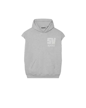 SPORT LEGACY | Grey Cut Off Hoodie