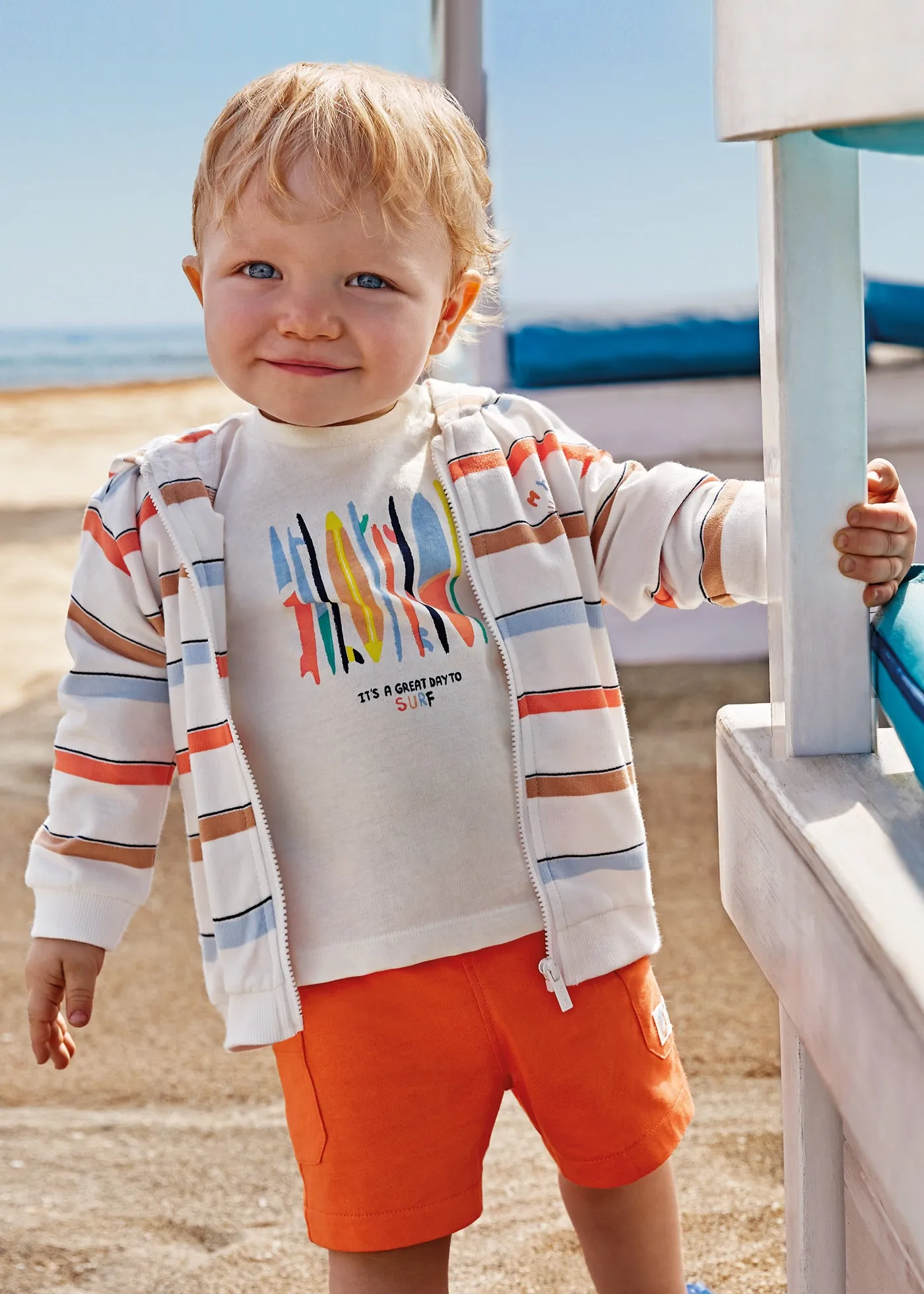 Stripes pullover: Grapefruit