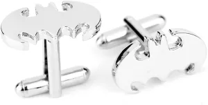 Super Hero Collection Silver Bat Cufflinks Mens Classic Formal Occasions Cufflink