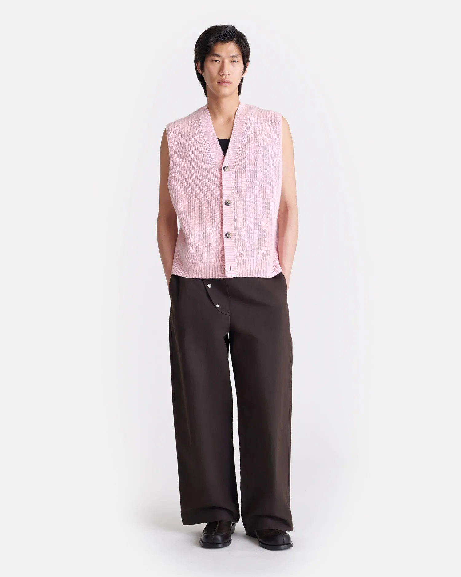 Terence - Cashmere-Blend Vest - Light Pink