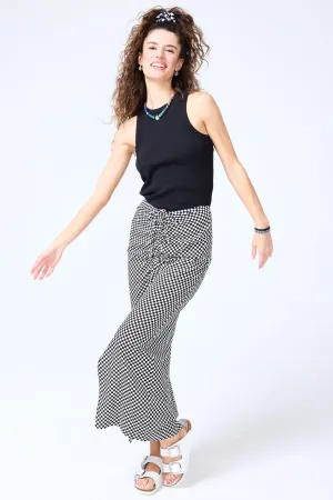 TEREZ Racing Check Trumpet Skirt