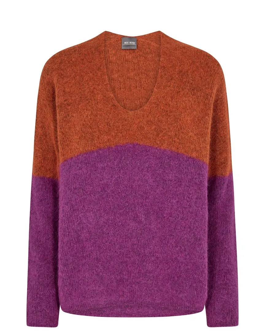 Thora V-Neck Knit | Vivid Viola