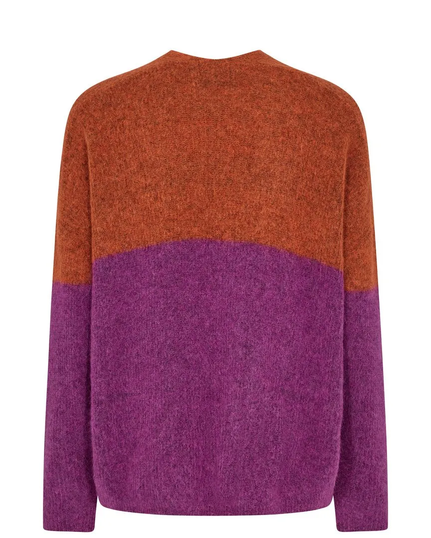 Thora V-Neck Knit | Vivid Viola