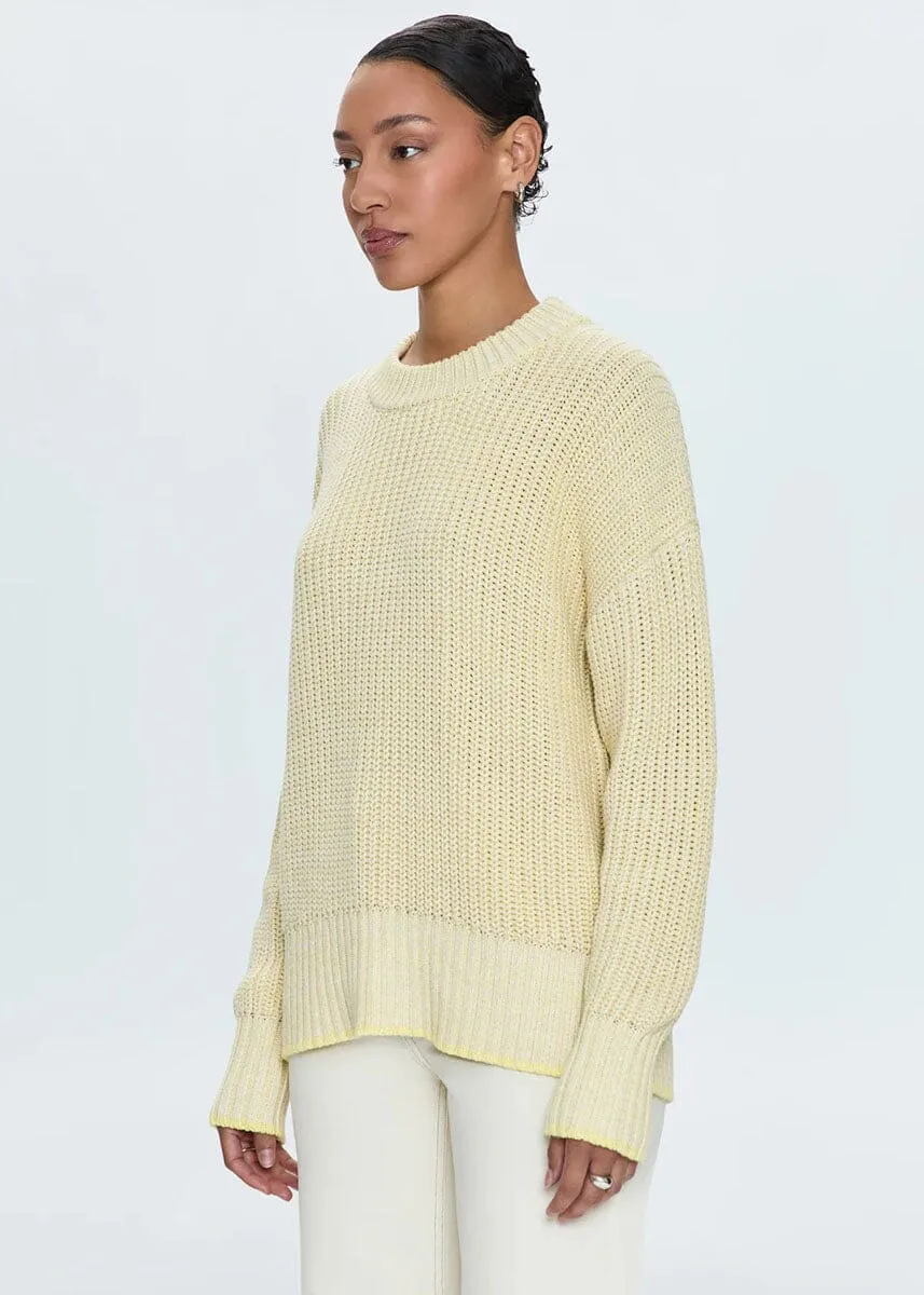 Tina Crewneck Sweater - Soft Yellow