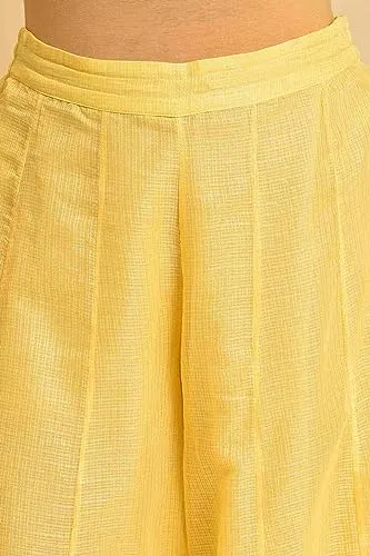 W for Woman Women's Regular Divided Skirt (23FEW62452-219526_Light Yellow_WL)