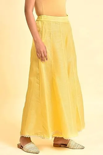 W for Woman Women's Regular Divided Skirt (23FEW62452-219526_Light Yellow_WL)