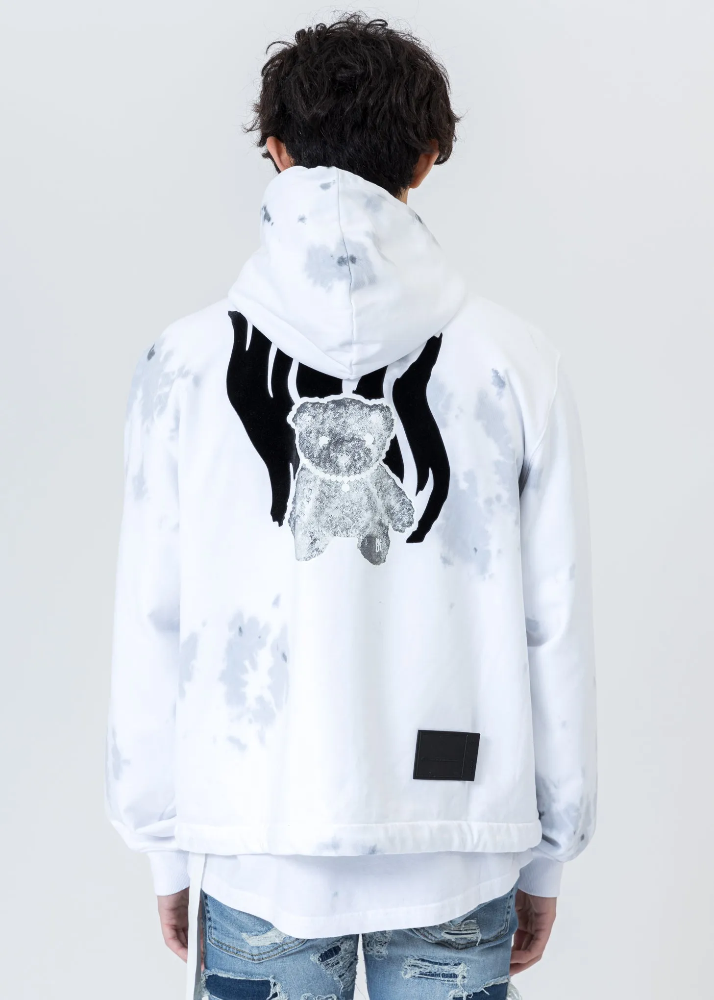 White Glow In The Dark Teddy Zip-Up Hoodie