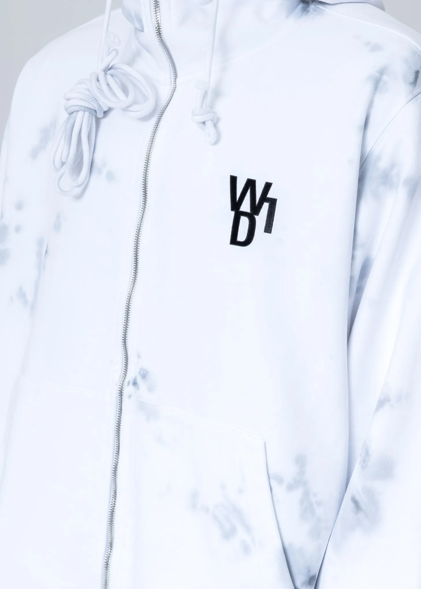 White Glow In The Dark Teddy Zip-Up Hoodie