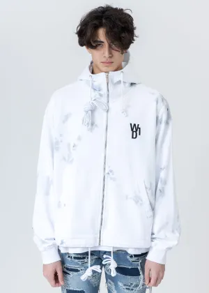 White Glow In The Dark Teddy Zip-Up Hoodie