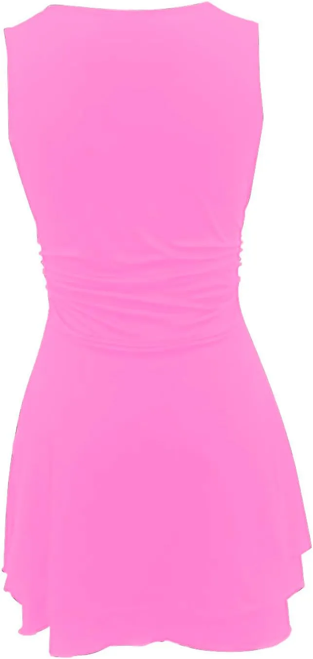 Women Summer Mini Dress 2025 Fashion Square Neck Pleated Mini Dresses Casual Fashion Elegant Sexy Ruffle Party Dress