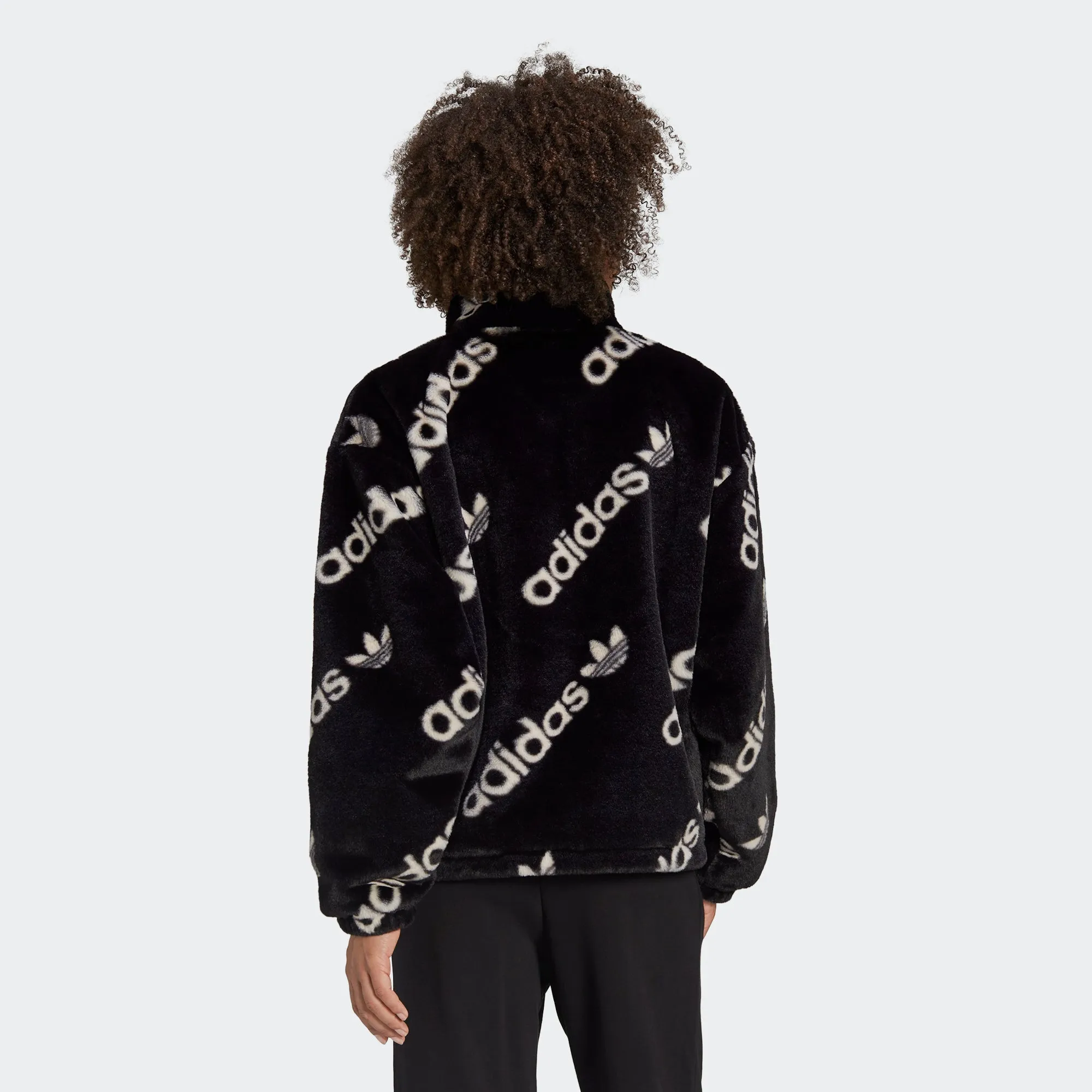 Women's adidas Originals Faux Fur Jacket Black