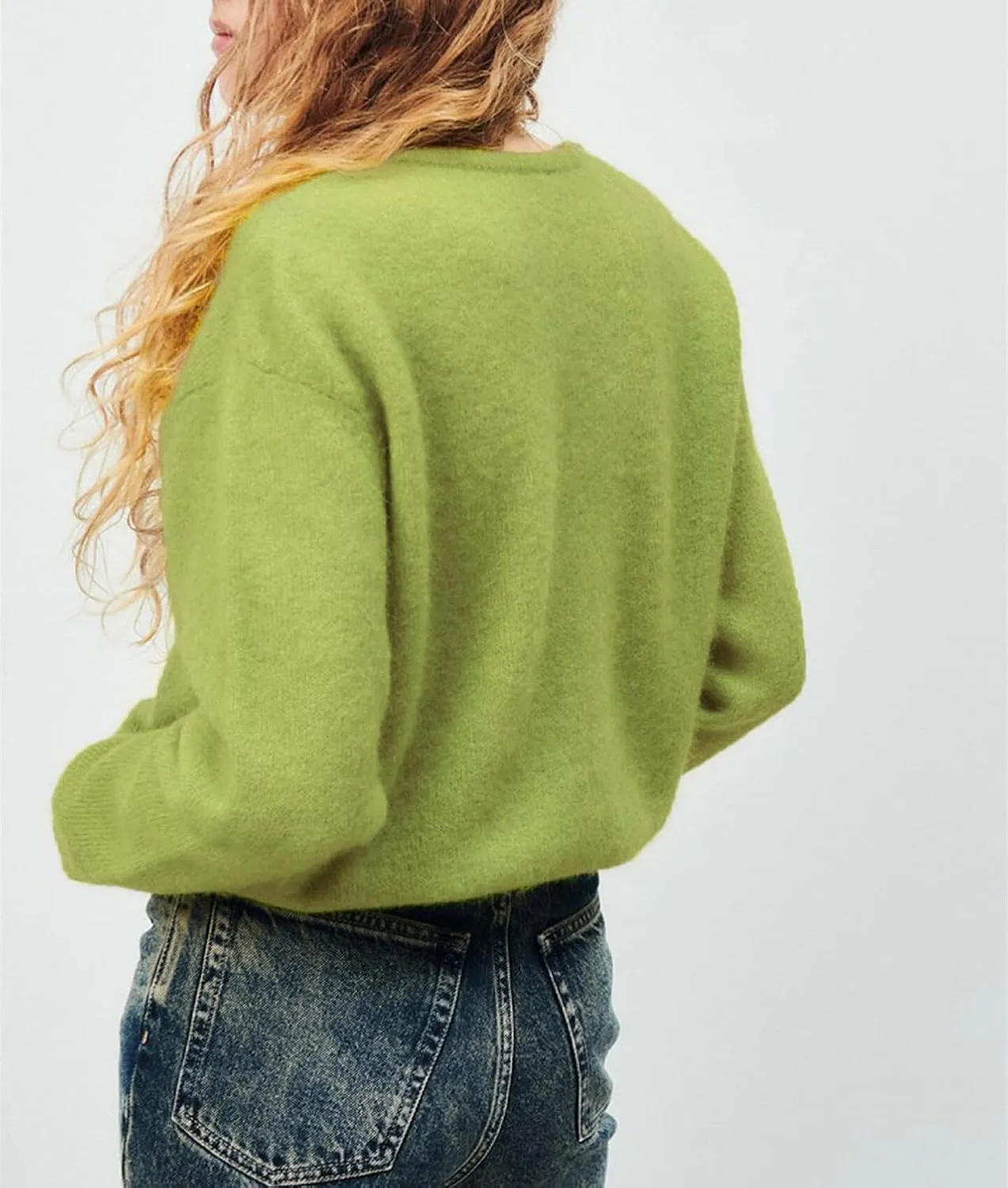 Women's Casual Cardigan Sweater Button Down Crewneck Soft Knit Lightweight Going Out Pullover Tops
