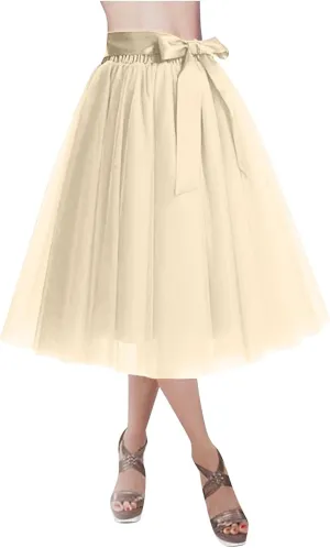 Women's Skirt Tutu Adult Lolita Short Petticoat Midi Skirt for Dressy Occasions Girls Teens 80s Tutu